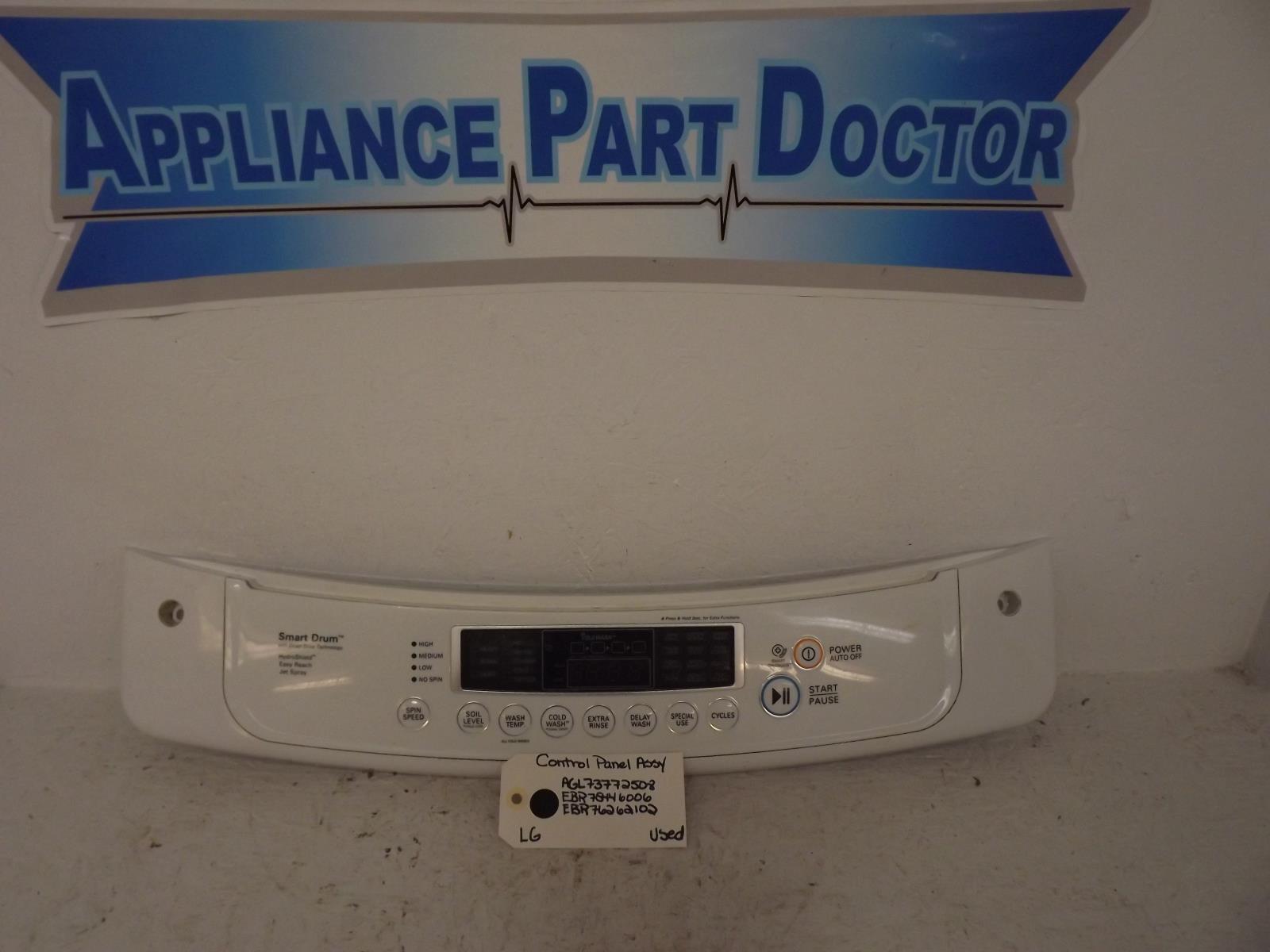 LG Washer AGL73772508 EBR75446006 EBR76262102 Control Panel Assy Used LG Washer AGL73772508 EBR75446006 EBR76262102 Control Panel Assy Used